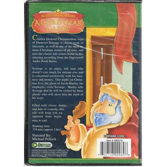 A Christmas Carol - Audio Book Series - 3 disc set New CD 4055dvd - Picture 2 of 2